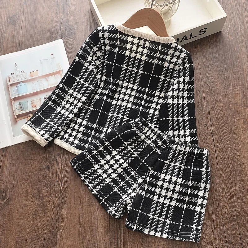 Bear Leader Girls Clothing Set new brand girl clothes long sleeve plaid kids suit top + pant 2pcs elegant children clothing outfit kids clothing set girls clothing set