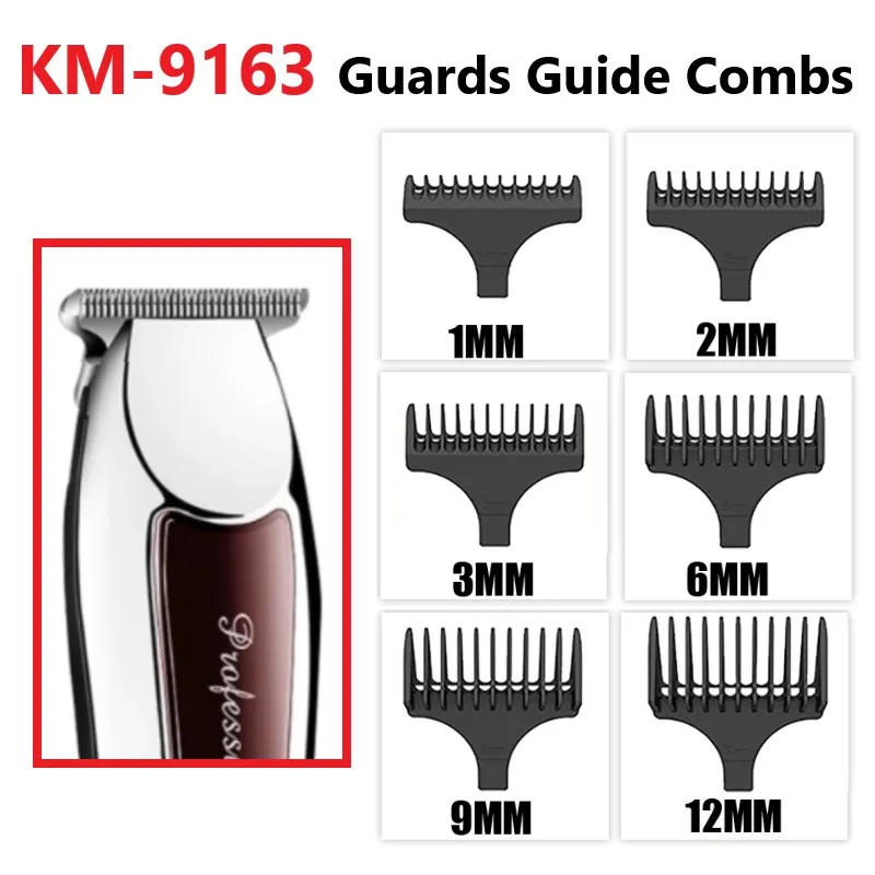 

Kemei 0 мм триммер для волос, Концевая расческа, универсальная черная защита, направляющая для стрижки волос парикмахера для бритья, 1 2 3 6 9 12 мм