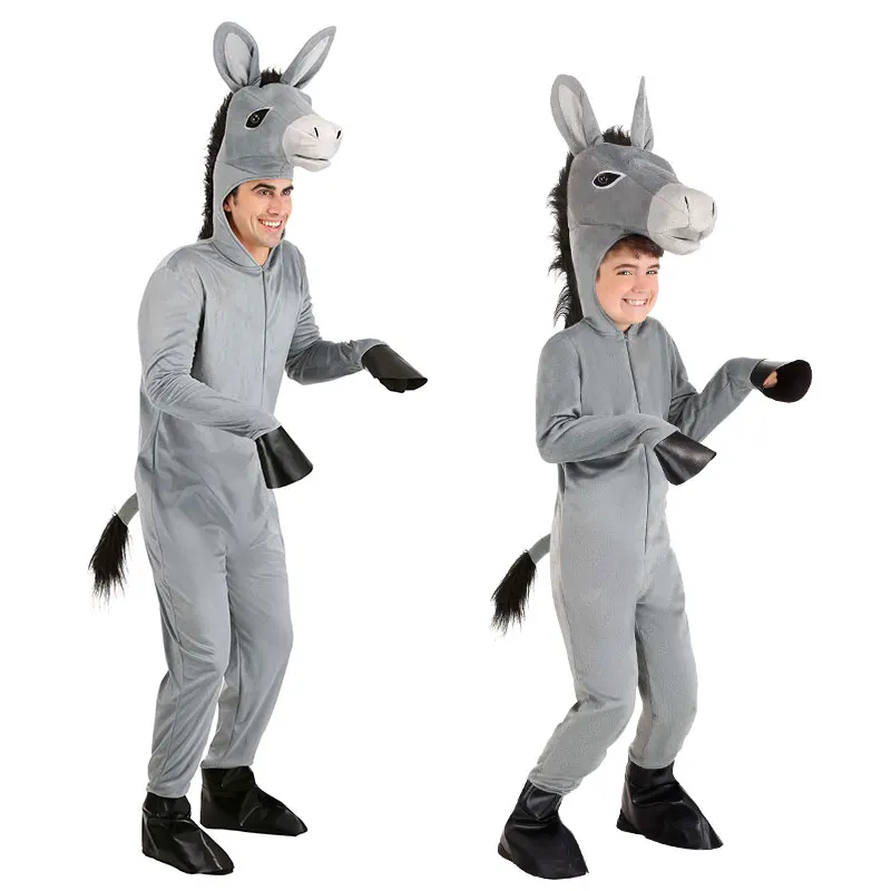 

Halloween Children's Day picture book story stage performance adult children mule animal donkey costume
