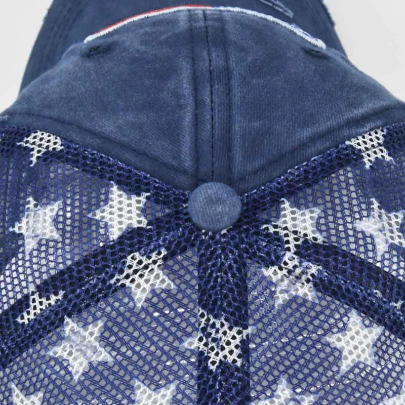 Star Print American Flag Embroidered Mesh Baseball Cap Washed Sun Protection Snapback For Women Men Sports Hiking Golf Dad Hat 6
