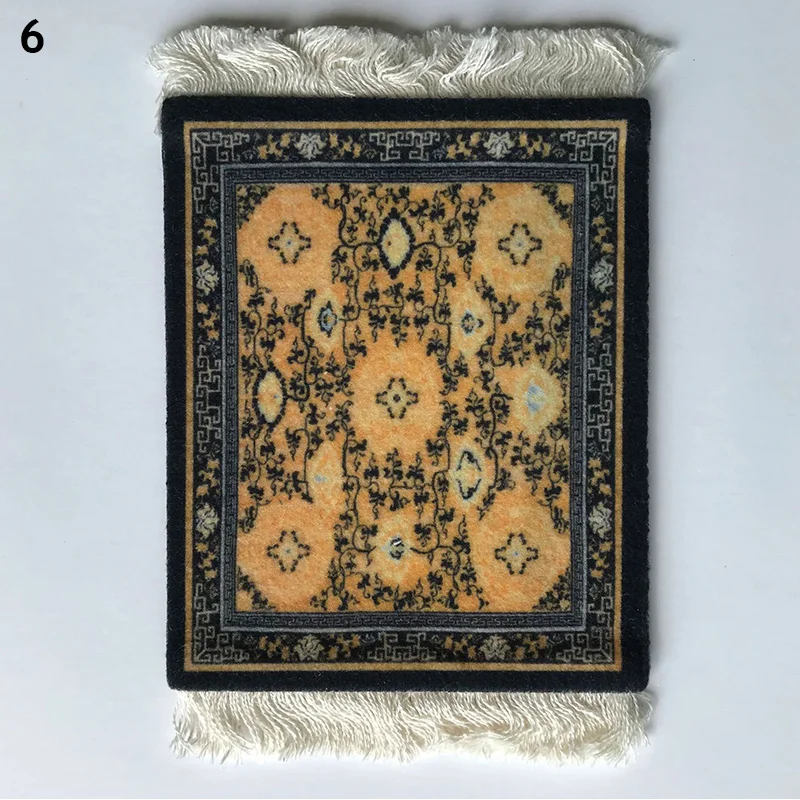 Persian Coaster Rubber Mat Placemats Coasters For Glasses Small Carpet For Computer Desk Place Mat Dinner Table Retro Non-slip