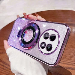 Luxury Glitter Plating Holder Silicone Shockproof Stand Back Cover Case for Realme 13 Pro (SFCXZJ Purple)