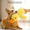 Durable Chew-Resistant Plush Duck Dog Toy,Soft Interactive Chew Proof Companion,Bright Yellow Safe Chewable Puppy Toy for  Dogs 5