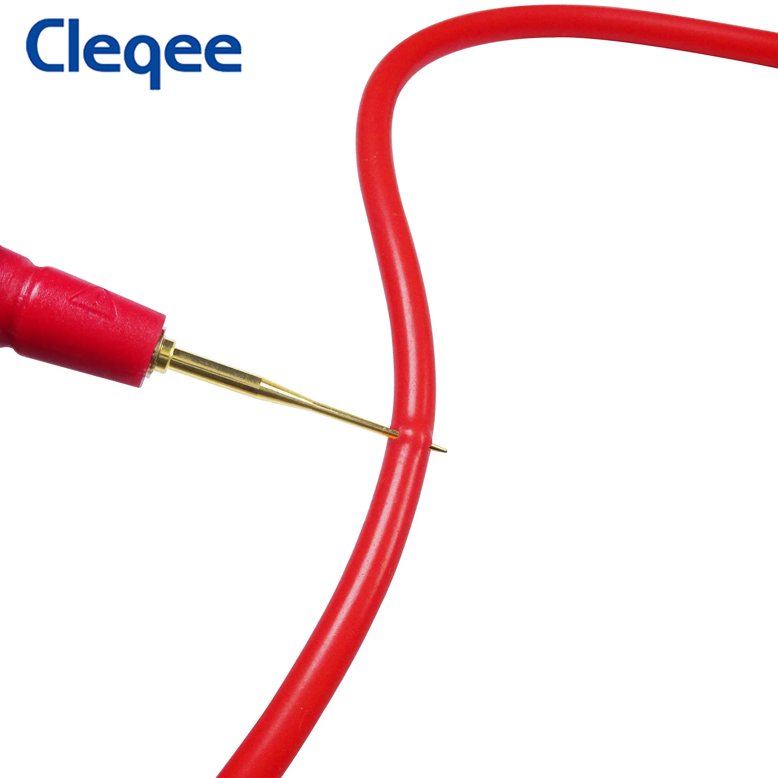 교체 가능한 금도금 바늘이 있는 Cleqee P8003 멀티미터 프로브 1mm/2mm 핀 4mm 바나나 플러그 잭 다목적 테스트 펜 키트