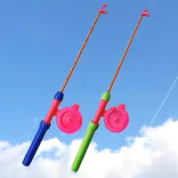 Cartoon Eagle Foldable Children Kite Mini Plastic Toys Kite Without Hand Brake Fishing Rod Toys For Children Kids Outdoor Toy 2