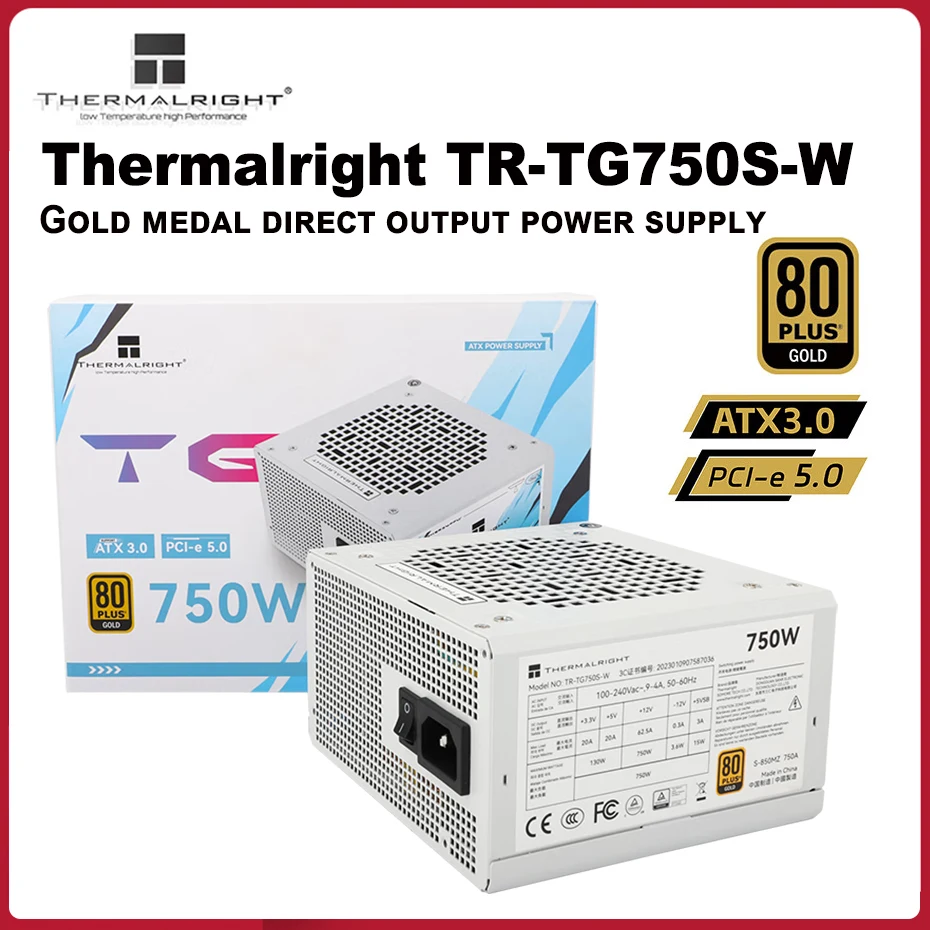 Thermalright TR-TG750S-W Gold Medal Power Supply Rated 750W