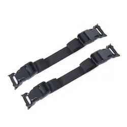 Set of 2 MOLLE Compression Buckle Straps for Backpack and Luggage Accessories (Black)