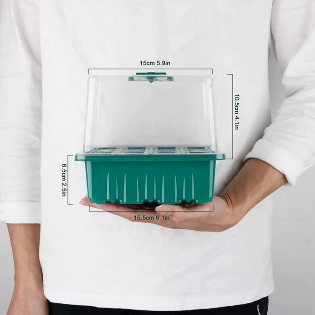 2X Vetőmag Indító Tálca Készlet, Növényi Csírázás Készlet -Starter Páratartalom Kupolával És Az Üvegházhatás Alapja - Image 6