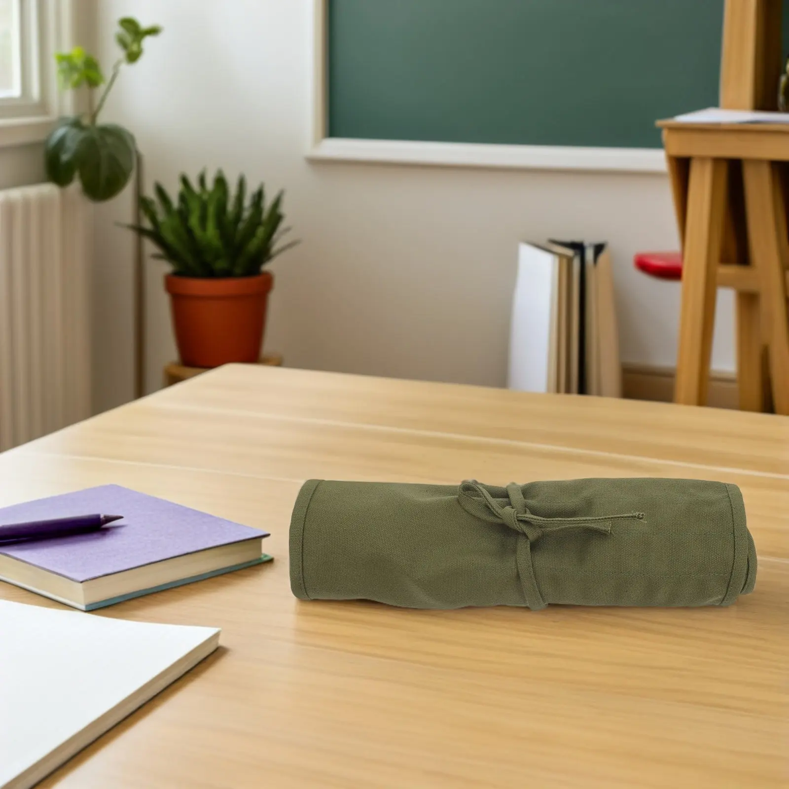 2Pcs 페인트 브러시 롤 케이스 22 슬롯 캔버스 아티스트 브러시 홀더 여행용 주최자 야외 스케치 스튜디오 미술 용품