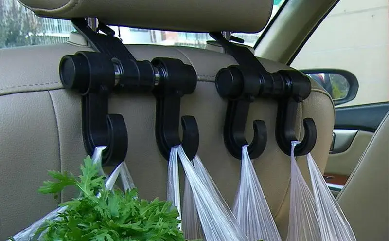 

Автомобильный держатель для сумок, Регулируемая Вешалка на подголовник заднего сиденья, крючки, автомобильный зажим для крепления, органайзер на заднее сиденье, вешалка, держатель для хранения сумок