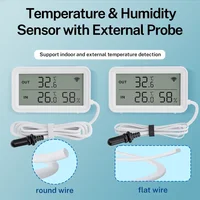 Tuya WiFi Zigbee  Temperature Humidity Sensor LCD Screen Thermometer with External Probe Compatible with SmartLife - Image 3