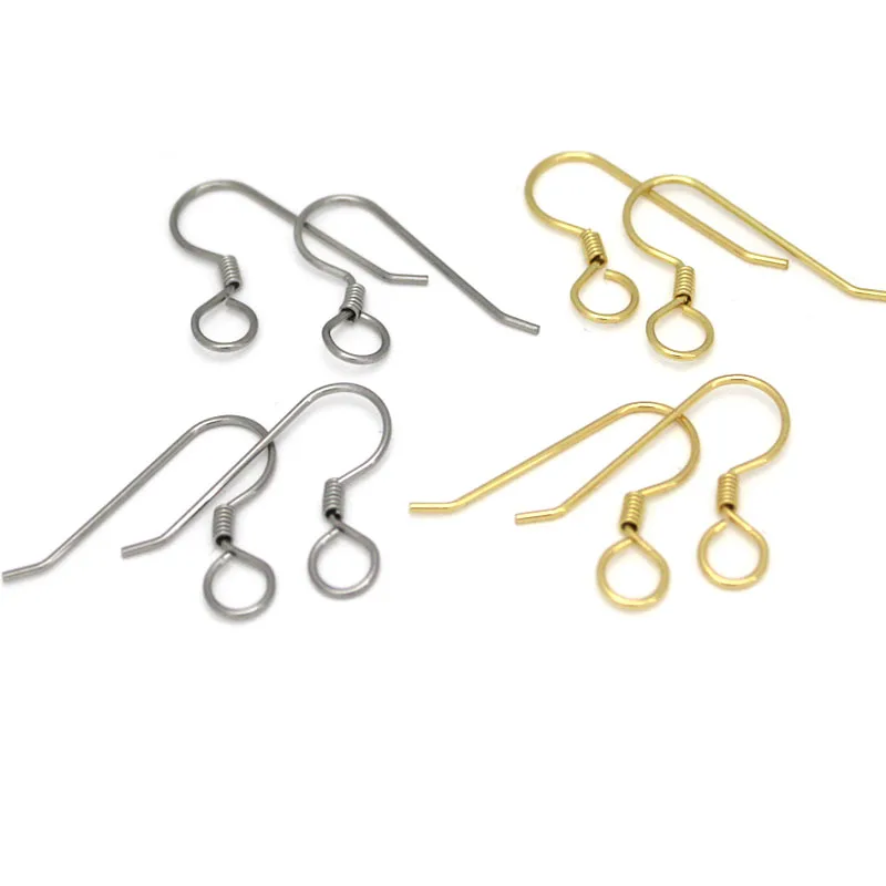 50PCS Stainless Steel Earring Hooks Wires Buckle Fish Hooks with Pendant  Clasp for DIY Jewelry Making Art Craft Findings Accessories