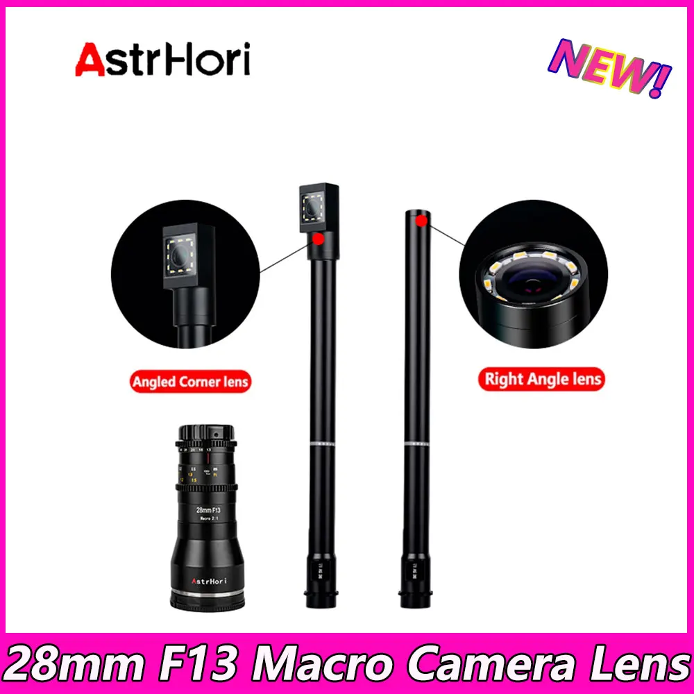 Astrhori 28Mm F13 Macro Obiettivo Diretto E 90 Gradi Per Sony E Canon Rf/Ef Fuji X Nikon Z/F Leica/Panasonic/Sigma L Cine Pl Camera
