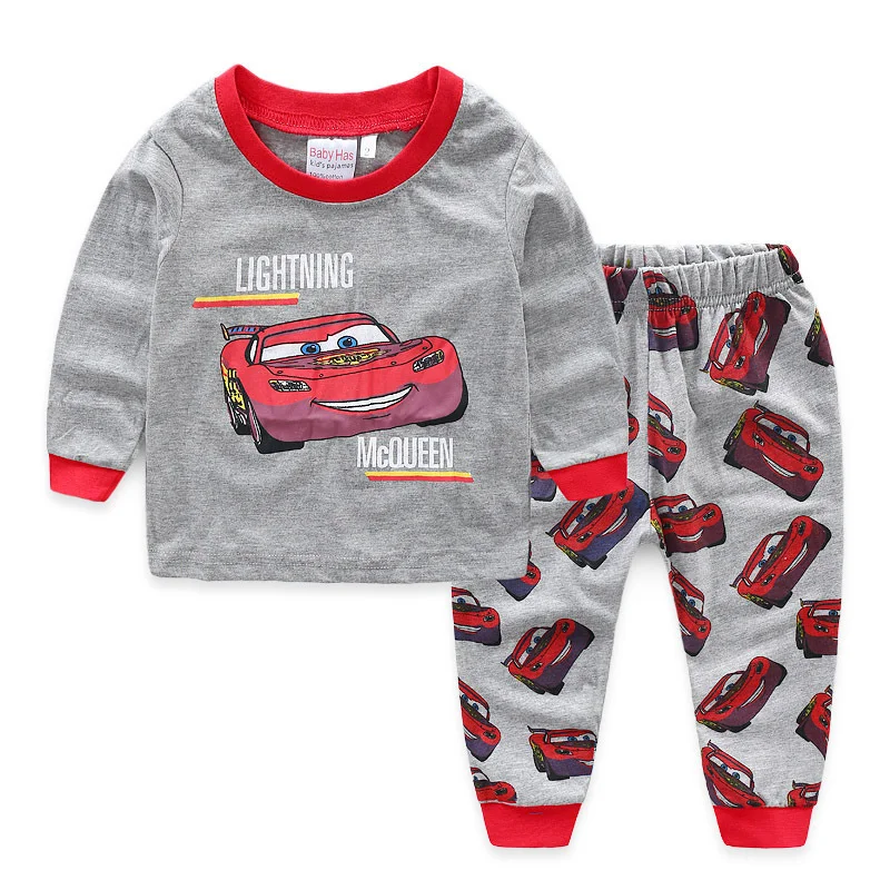 thumbnail image 1 of Disney Pixar Cars-Pijama de algodón para niño y niña, ropa de dormir de dibujos animados de Anime, disfraz de Cosplay, sudadera con pantalones, regalo de Navidad, 1 of 5