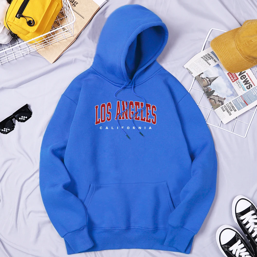 

Los Angeles California Print Men'S Clothes Harajuku Personality Hoodie Vintage Graphics Hooded Comfortable Casual Man Hoodies