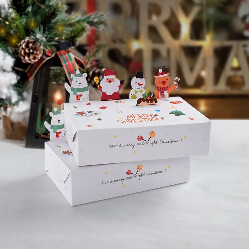 10pc Christmas Cute Animal 3D Party Gift Boxes - Convenient Practical Holiday Candy Folding Gift Wrapping Paper for Home Decor