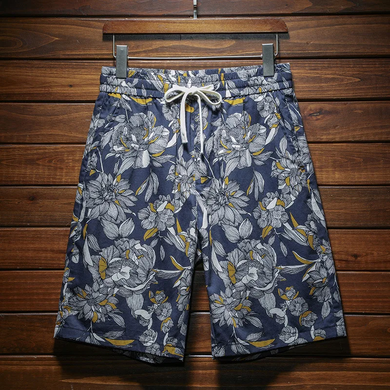 Cashew Flower Fashion Beach Shorts Men's Summer Cool Breathable Middle Pants Ethnic Print Versatile Casual Outdoor Shorts