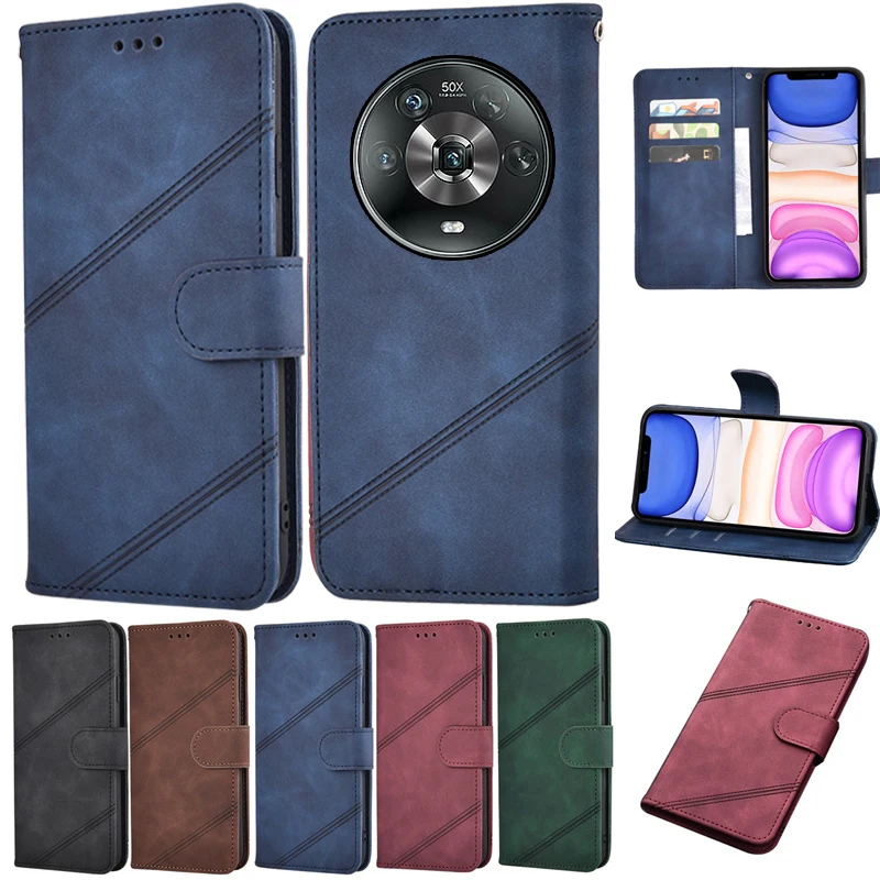 On Honor Magic 4 Lite Wallet Flip Case Leather Book Cover For Huawei