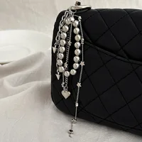 2025 nouvelle perle perles chaîne porte-clés Ccb pêche coeur perle sac chaîne pendentif bijoux accessoires usage quotidien porte-clés cadeaux 1