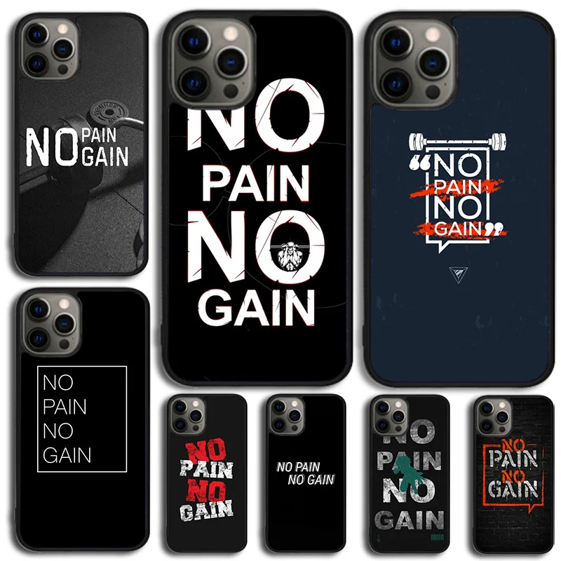 No Pain No Gain Cover Per Telefono Per Iphone 15 14 Se 2020 Xr Xs 11 12 13 Mini Pro Max 6 7 8 Plus Coque