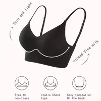 Soutien-gorge Invisible pour femmes, plongeant en U profond, haut dos nu pour robes, Lingerie Sexy avec sangle transparente, sous-vêtements Push Up sans bretelles 2