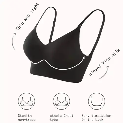 Women Invisible Bra Deep U Plunge Bras Backless Top for Dresses Sexy Lingerie with Transparent Strap Push Up Strapless Underwear - Image 2