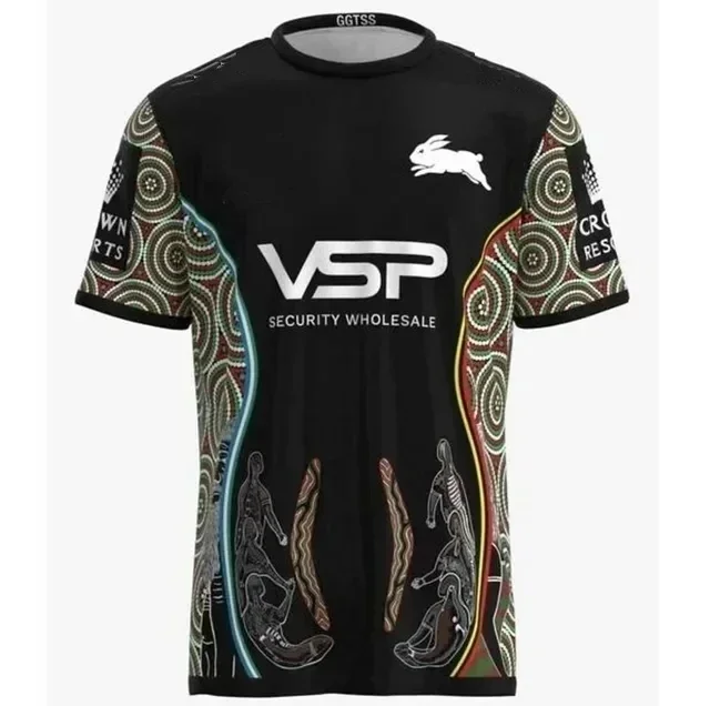 thumbnail image 1 of Camiseta de rugby de polo para entrenadores de South Sydney Rabbitohs 2024, tallas SML-XL-XXL-3XL-4XL-5XL, 1 of 5