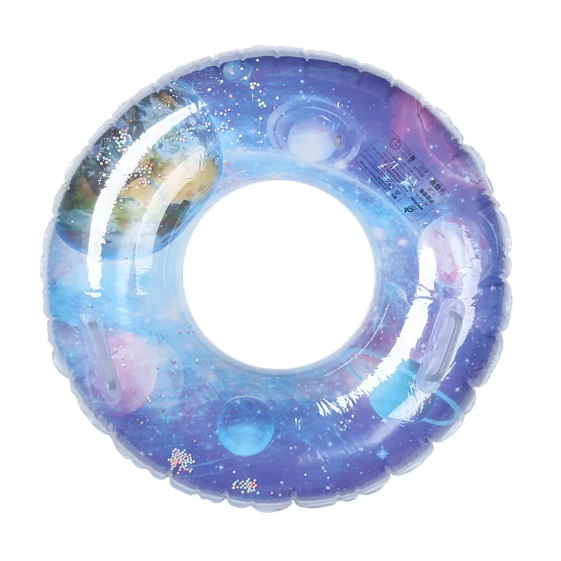 Children's Inflatable Colorful Swimming Ring Adult New Model Thickened Underarm Float Ring Handheld Swimming Manufacturer