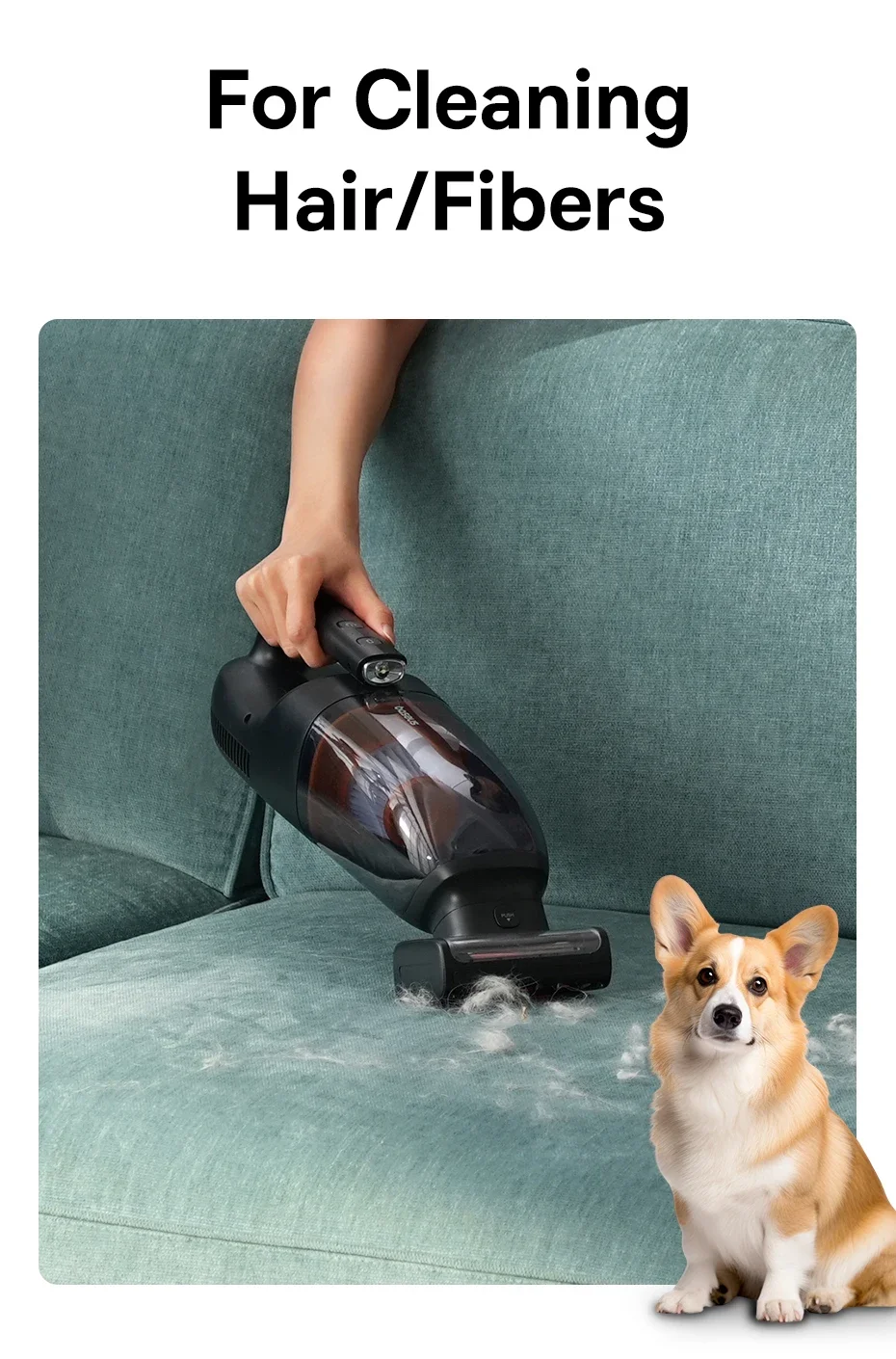 Baseus AP02 Wireless Car Vacuum Cleaner for Pet Hair Motorized Roller Brush  Cordless Portable Auto Vehicle Vacuum With LED Light - AliExpress