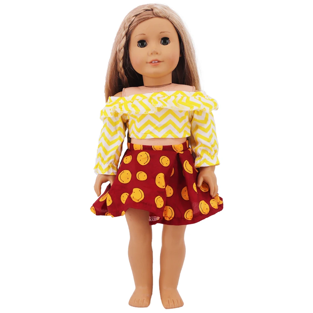 Pop Doll Clothes Dress Top Short Skirt For 18Inch American&43Cm Reborn Baby Doll Clothing Accessories Our Generation Girl's Toys 5