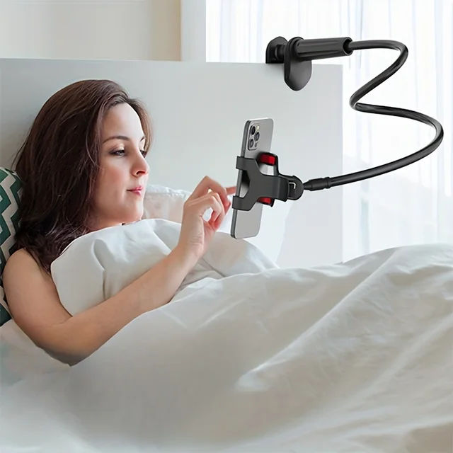 Lazy Bedside DesktopMobile Phone Clamp Bracket Flexible Long Arm Gooseneck Lazy Person Bracket With Handle Overhead Live Bracket 1