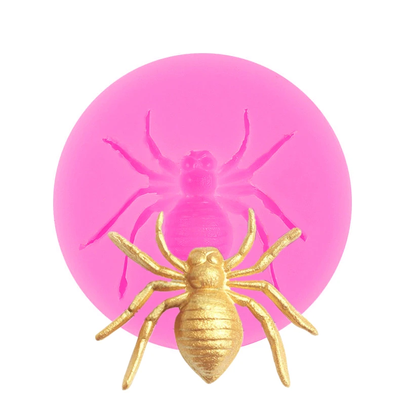 

3D Insect spider Fondant Cake Silicone Mold Chocolate Clay Soap Resin Molds Biscuits Cupcake Wedding Decorating Baking Tools