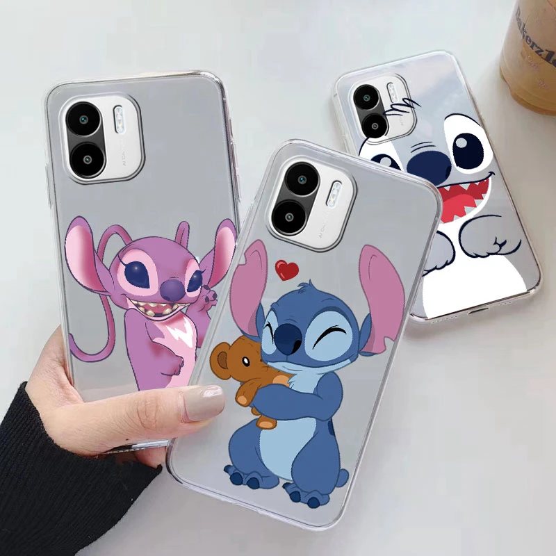 Stitch Angel Cute Case Per Redmi A1 A2 Cover Per Telefono Soft Silicone Cartoon Anime Funda Per Redmi A1 Redmia2 A1 Coque Trasparente