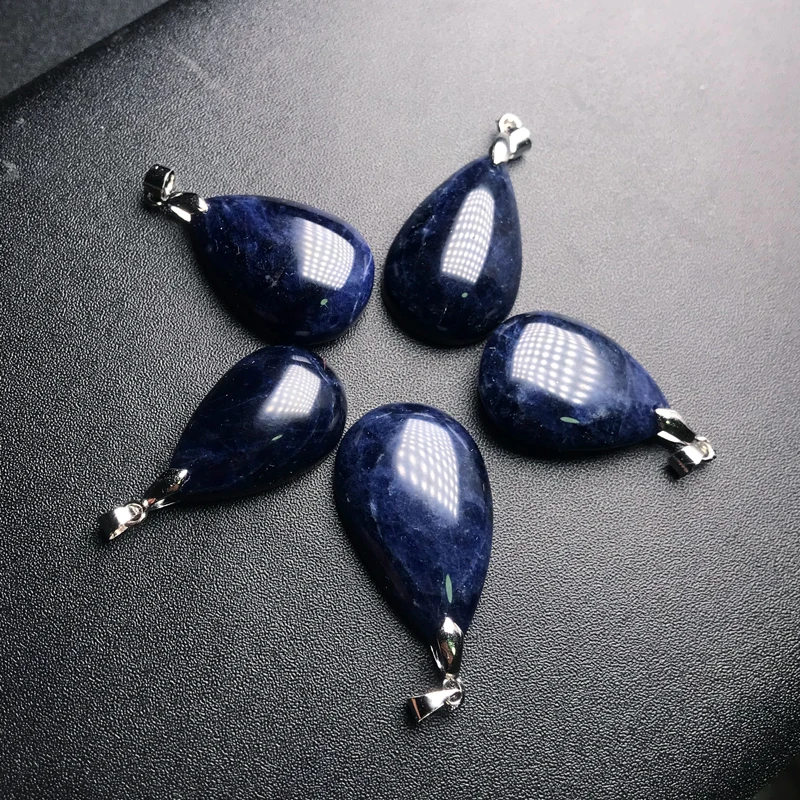 Natural Sodalite Pendants Real Gemstone Drop Water Blue Sapphire Birthday Party Gift for Women Wife Lady Party Jewelry Gift