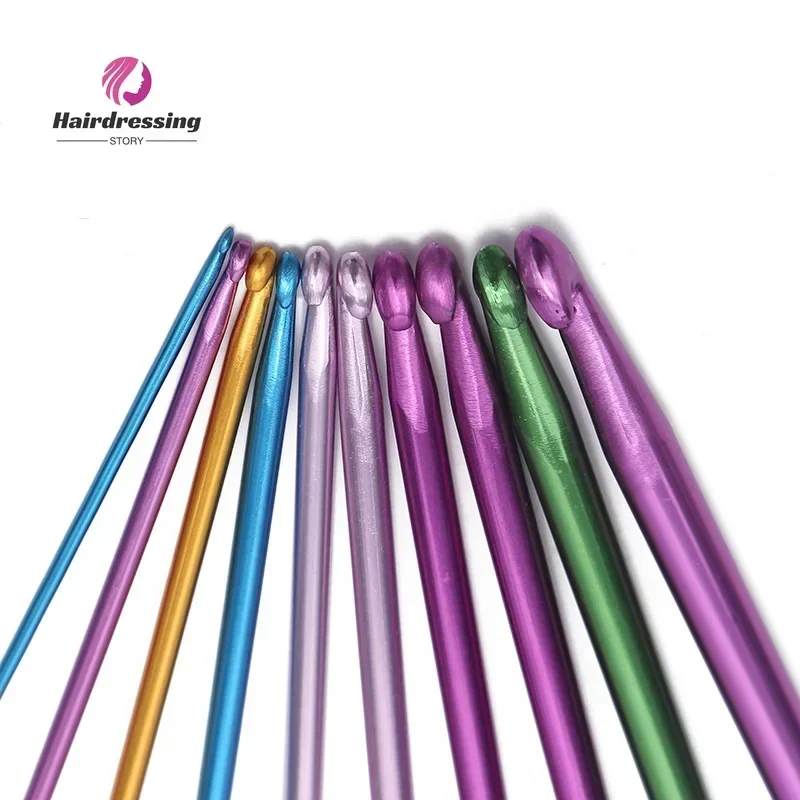 Crochet Hooks 11pcs Multicolour Aluminum 2-8mm