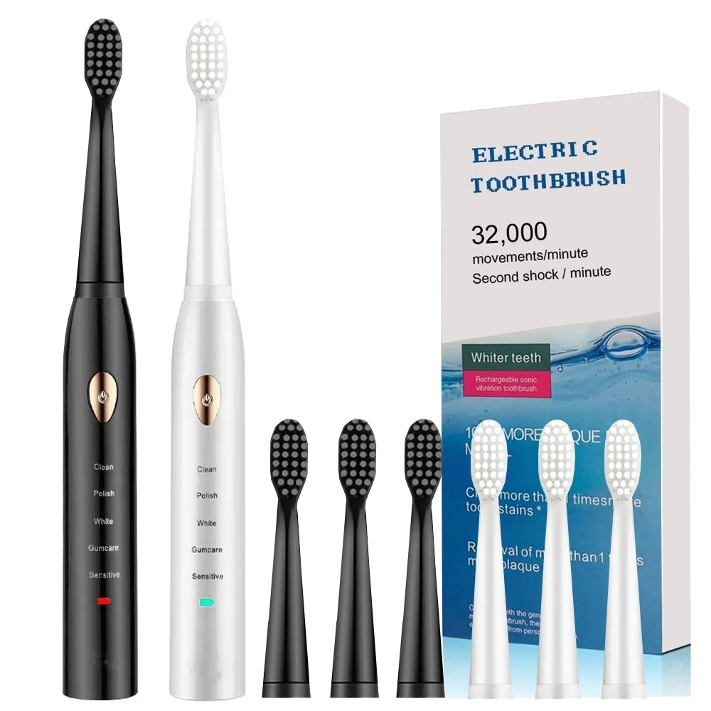 Sonic Electric Toothbrush For Adults 5 Mode Smart Timer Whitening Ipx7