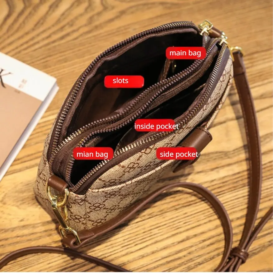 Women's Shoulder Shell Bag Retro Lightweight Pu Messenger Bag Crossbody Classic Patten Fashion Daily Use