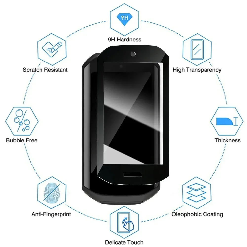 Garmin Edge 1050 Tempered Glass Screen Protector - 3D Curved Anti-Scratch Film