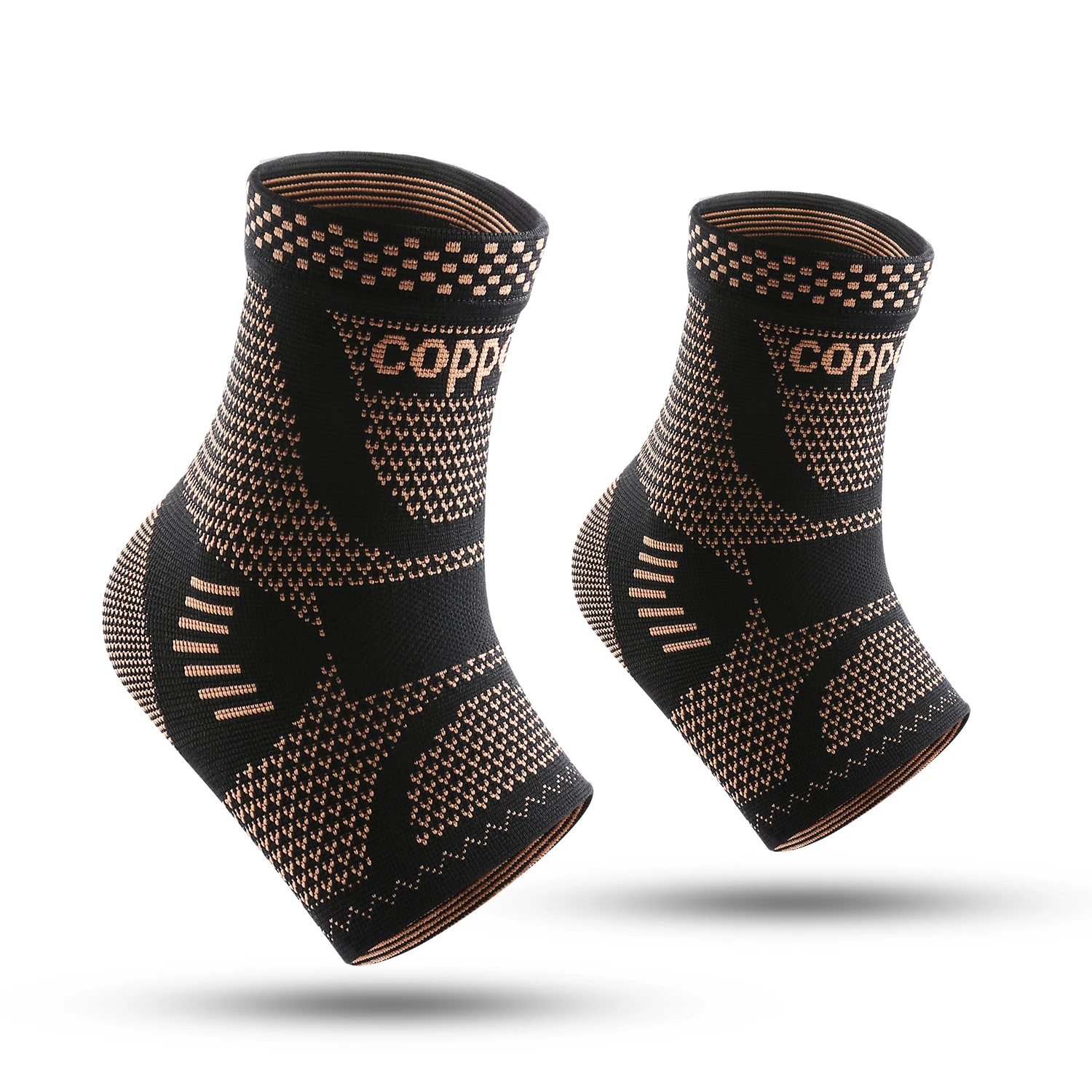 1Pcs Copper Ankle Brace,Infused Ankle Support Compression Sleeve for Men Women,for Foot Pain,Sprained Ankle,Recovery,sports