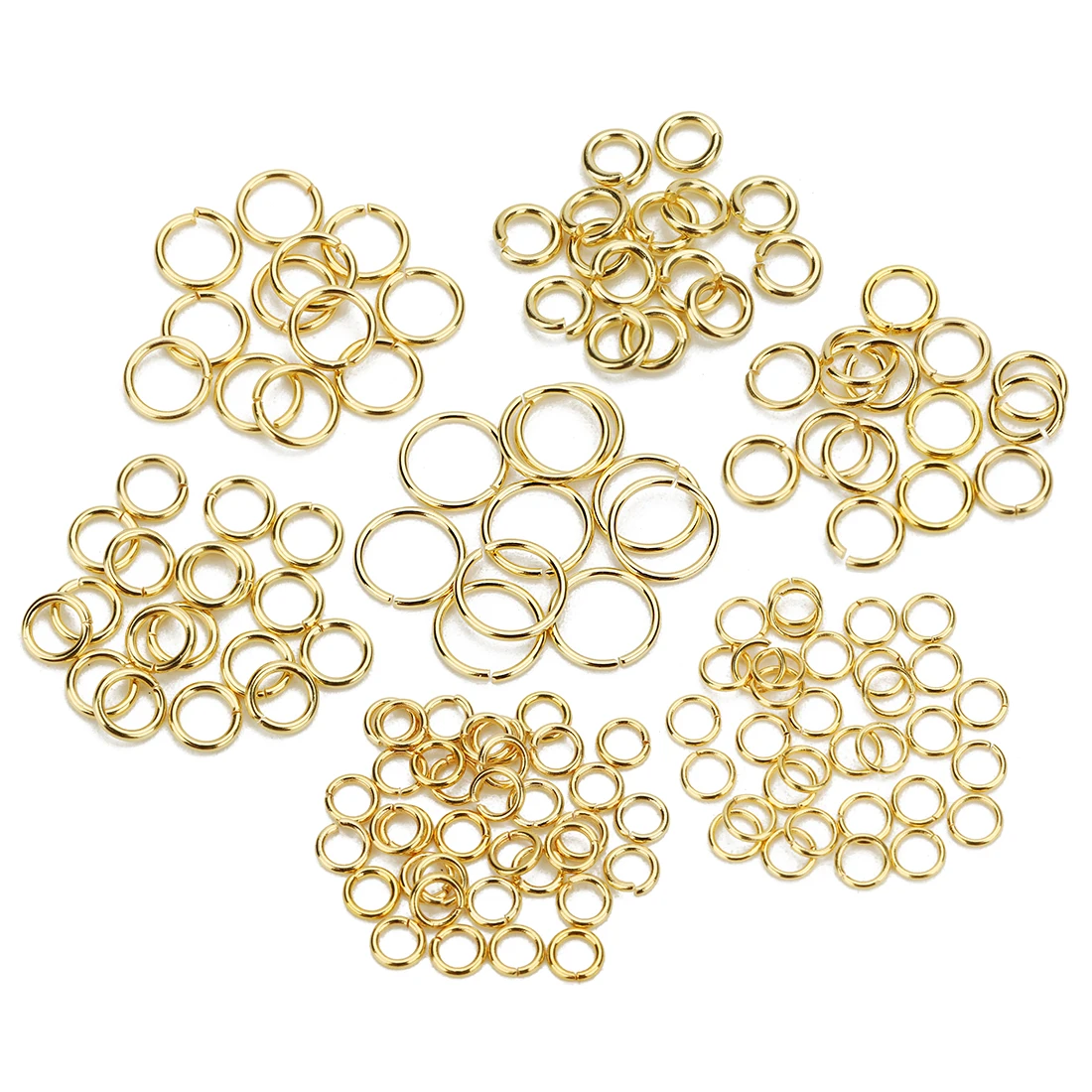 200Pcs Gold Color 304L Stainless Steel Split Rings Open Jump Rings