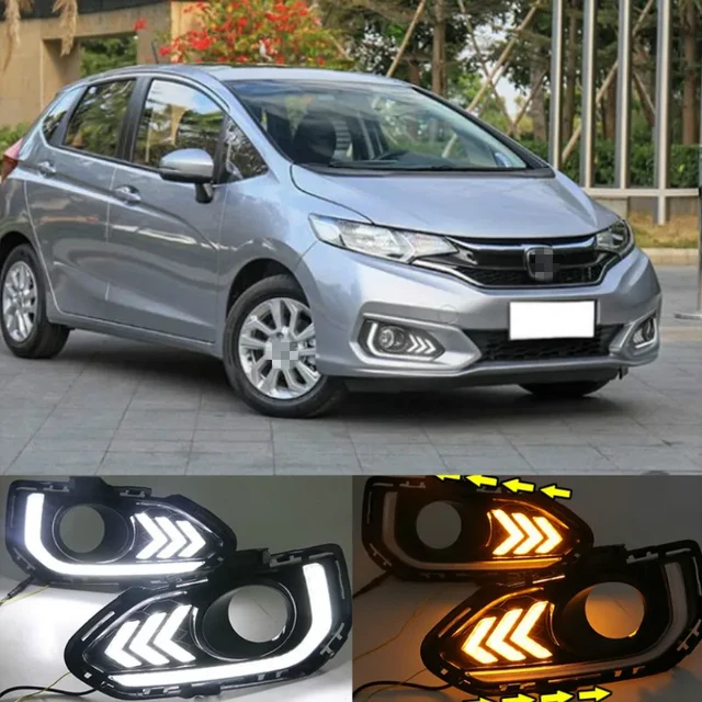 2PCS LED Daytime Running Light For Honda Fit Jazz 2018 2019 2020