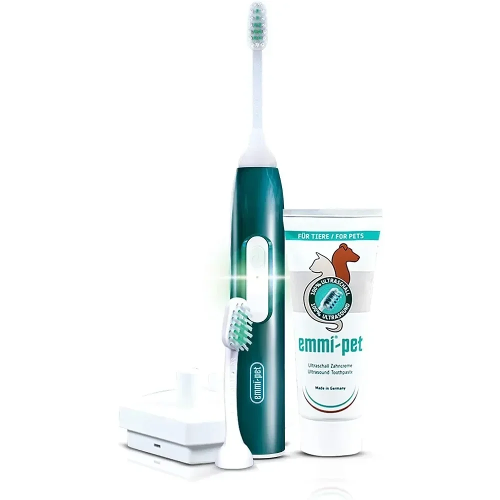 Oral & Skin Care Electric Toothbrush Set for Pets. Patented Ultrasonic No Brushing Technology Deep-Cleans