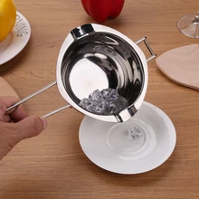 Portable Stainless Steel Chocolate Melting Pot Kitchen Milk Bowl Butter Candy Warmer Long Handle Cheese Wax Melting Pot