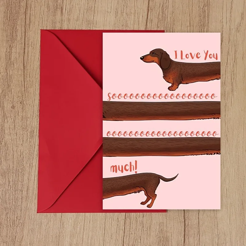 Greeting card with envelope retro cartoon greeting card blessing gift message card