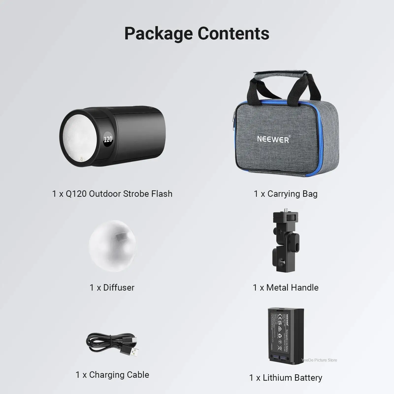 NEEWER Q120 2.4G TTL 야외용 포켓 플래시 스토브 휴대용 스튜디오 스피드라이트 1/8000s HSS 사진 및 비디오 촬영용