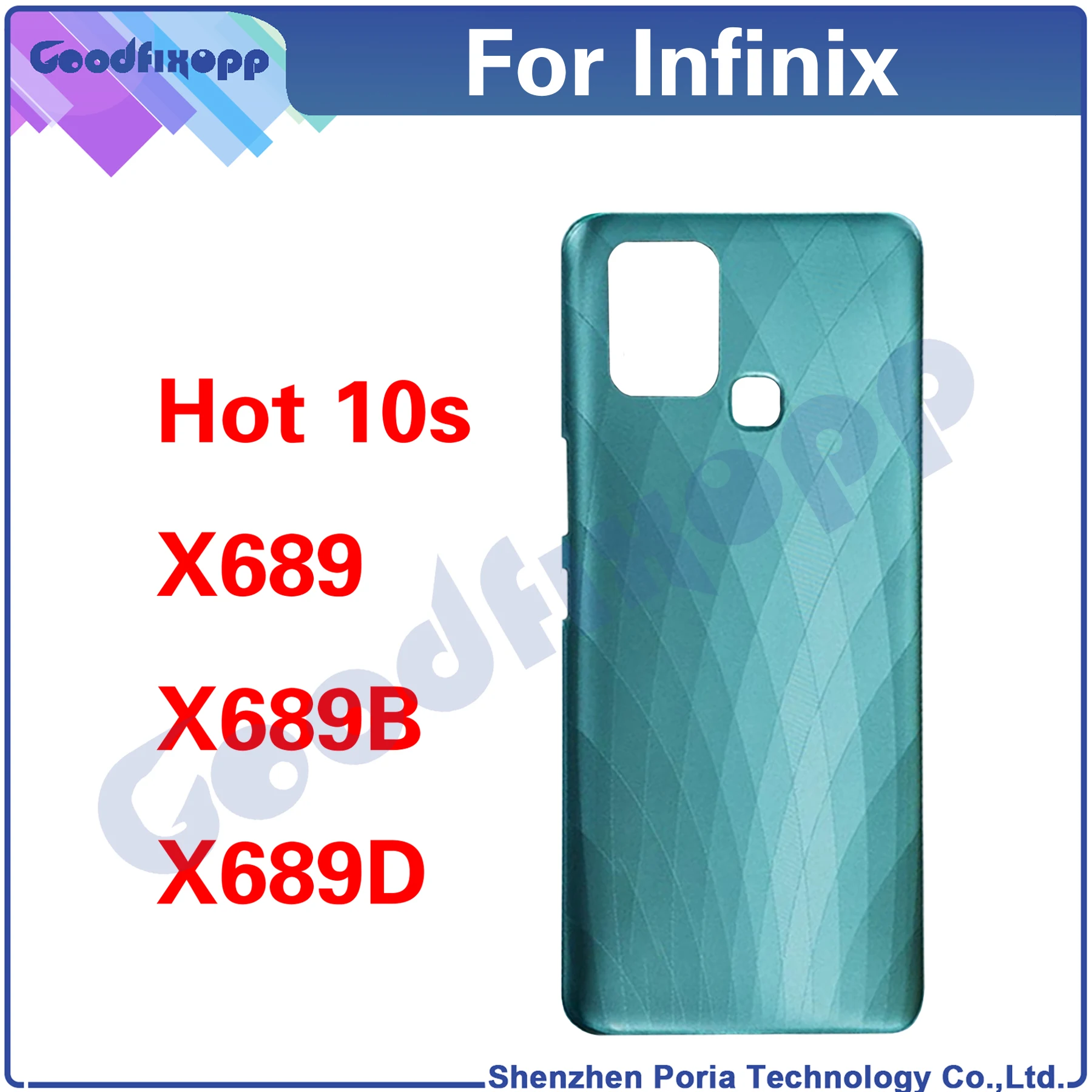 

10 шт. для Infinix Hot 10s X689 X689B X689D Hot10s задняя зеркальная аккумуляторная задняя крышка для замены