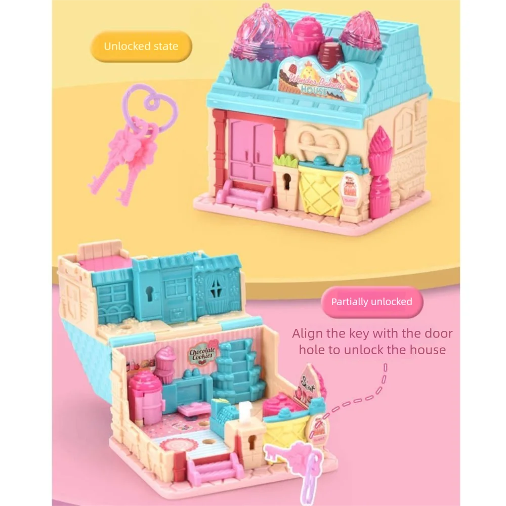 Kreative Simulation Spielhaus 3D Interaktives Miniaturvilla Modell Erweiterbar Cosplay Simuliertes Prinzessinnenschloss S1A828A67D6904563913E6438F69Cc7326