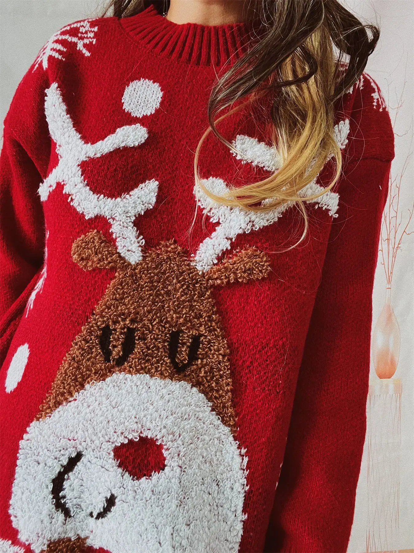 Pull Noël femme coupe large