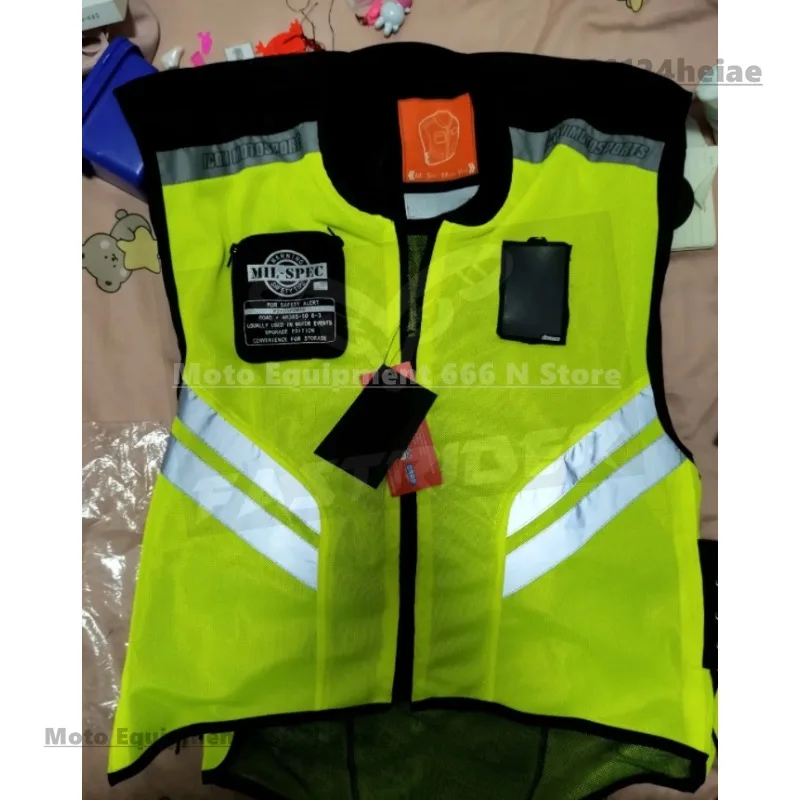 Motorcycle Safety Riding Suit Reflective Vest Motorcycle Cooling Vest Travel Night Fluorescent Breathable Biker