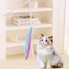 Cat Toys Plush Tassel Cats Teaser Stick Wool Rabbit Cat Toys Interactive Cute Sticks Cats Toy with Bell Kitten Toy Pet Supplies 2